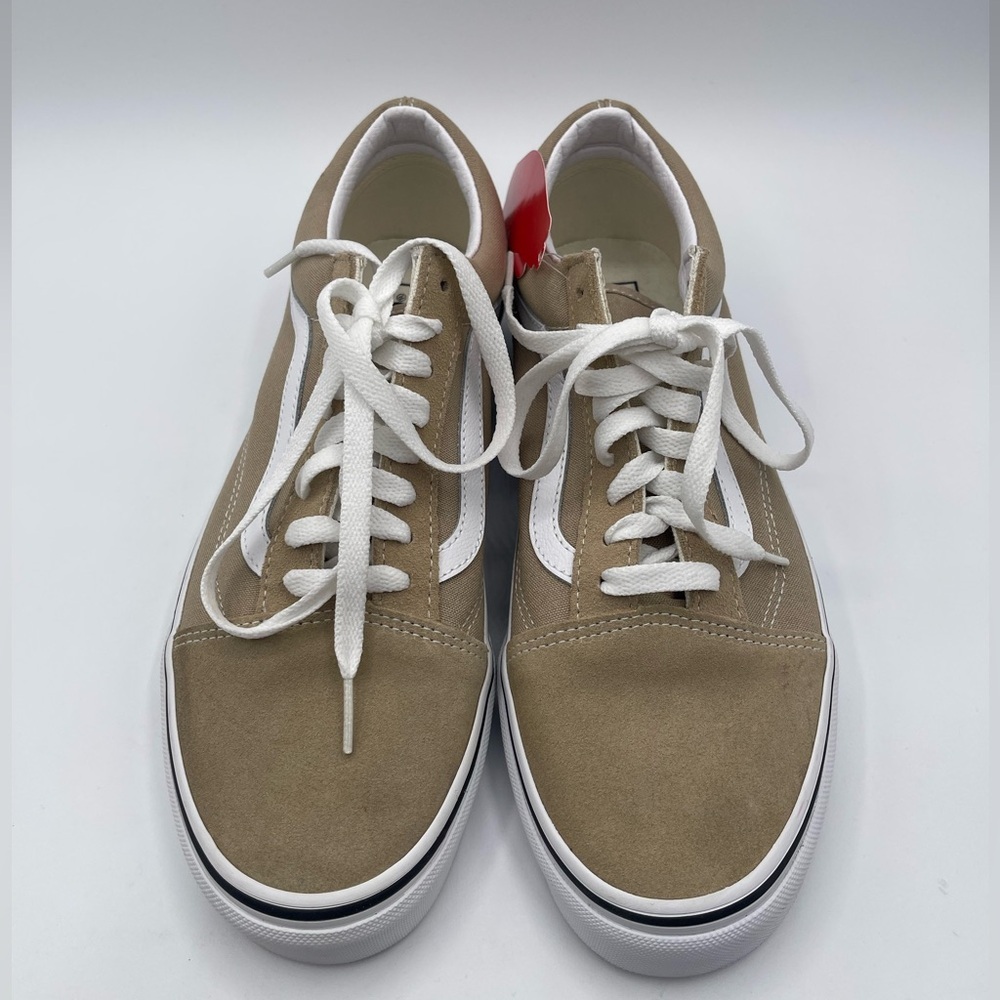 Van Old Skool Tan/White Shoe w/ Black Foxing Suede/Canvas M-8.0 W-9.5 NWOB - Picture 3 of 7